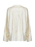 Cream monogram silk pj shirt