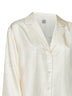 Cream monogram silk pj shirt