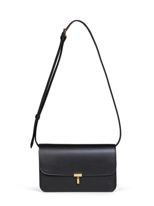 Black T-lock crossbody bag