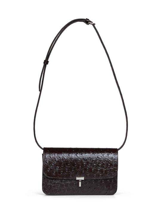 Burgundy T-lock crossbody bag