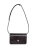 Burgundy T-lock crossbody bag
