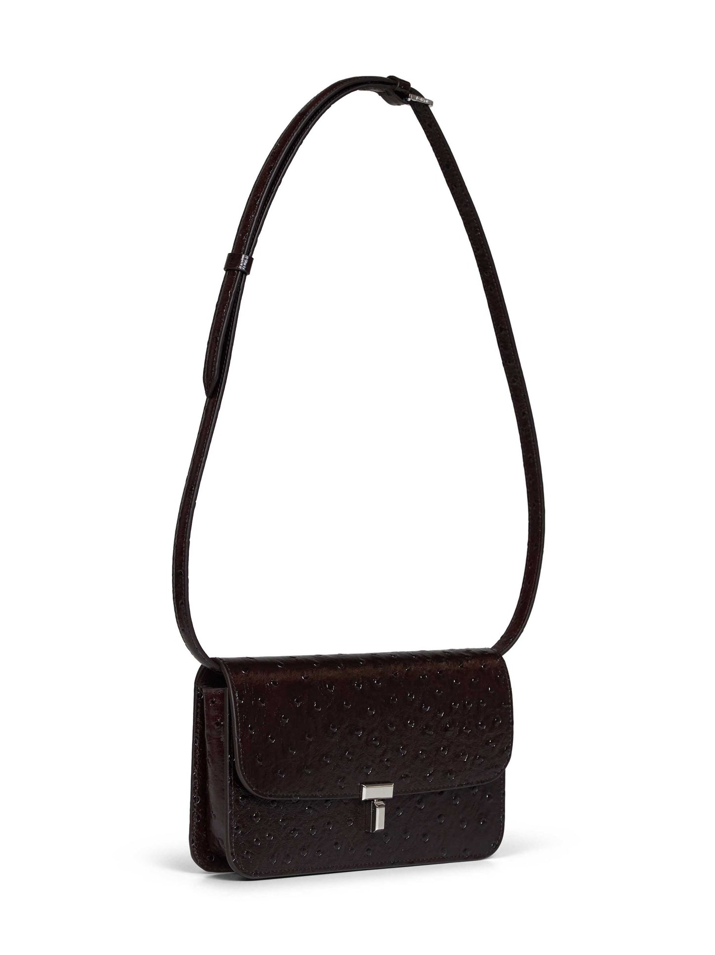 Burgundy T-lock crossbody bag