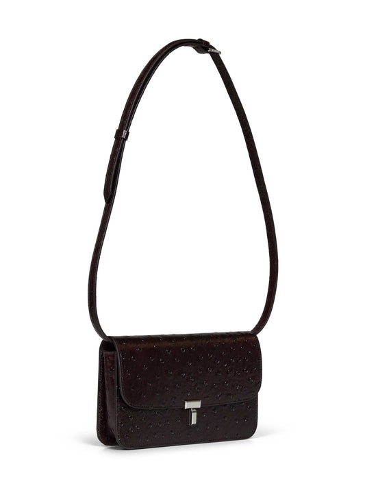 Burgundy T-lock crossbody bag