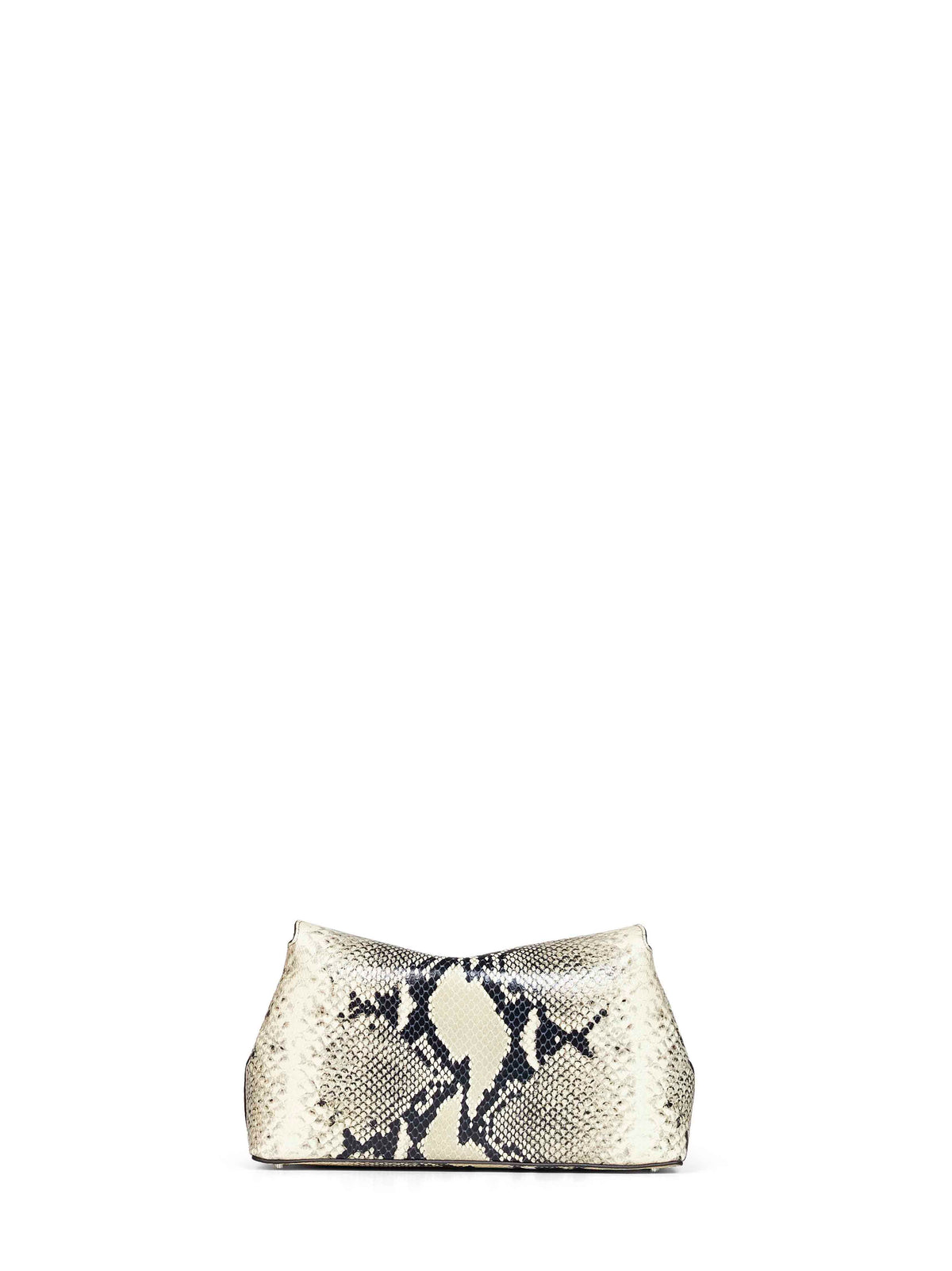 Clutch con tracolla T-lock nero ed ecrù