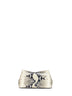 Clutch con tracolla T-lock nero ed ecrù