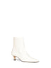 White kitten heel ankle boots<BR/>