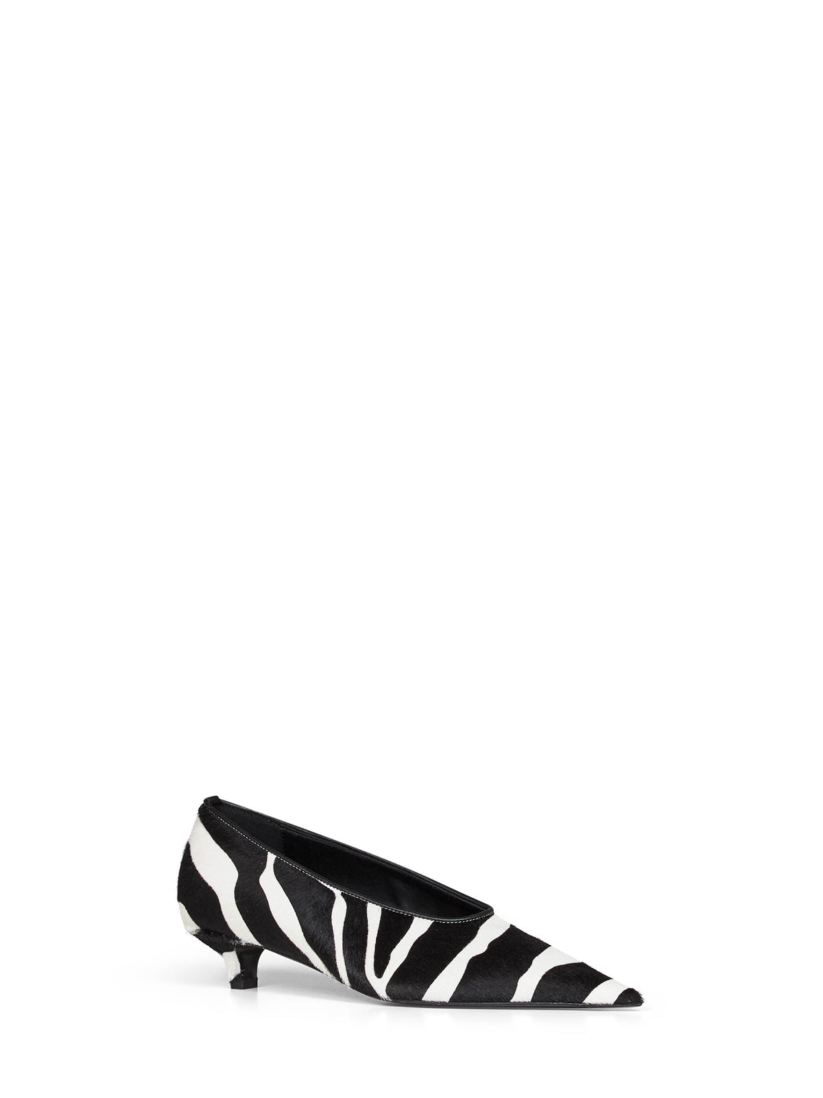 Décolleté tacco kitten Sharp in cavallino stampa zebra