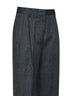 Dark grey mélange wool herringbonedouble-pleat trousers
