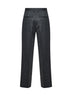 Dark grey mélange wool herringbonedouble-pleat trousers