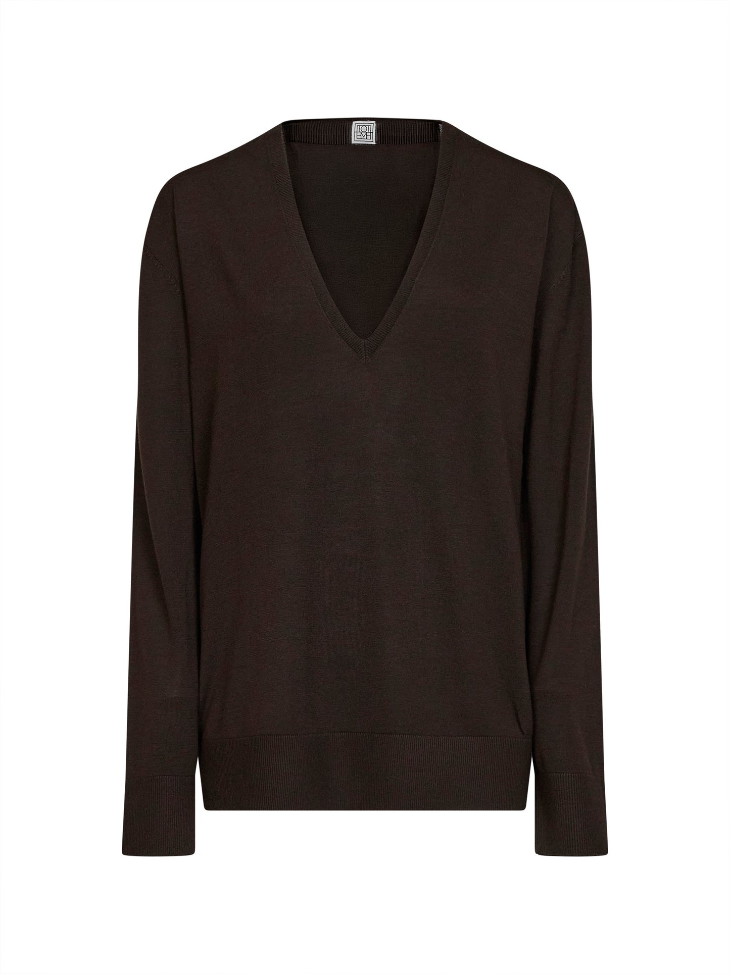 Fondante lyocell and cashmere V-neck sweater