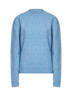 Maglia classica in misto alpaca e cotone blu pallido
