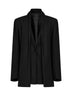 Black flannel blazer with scarf