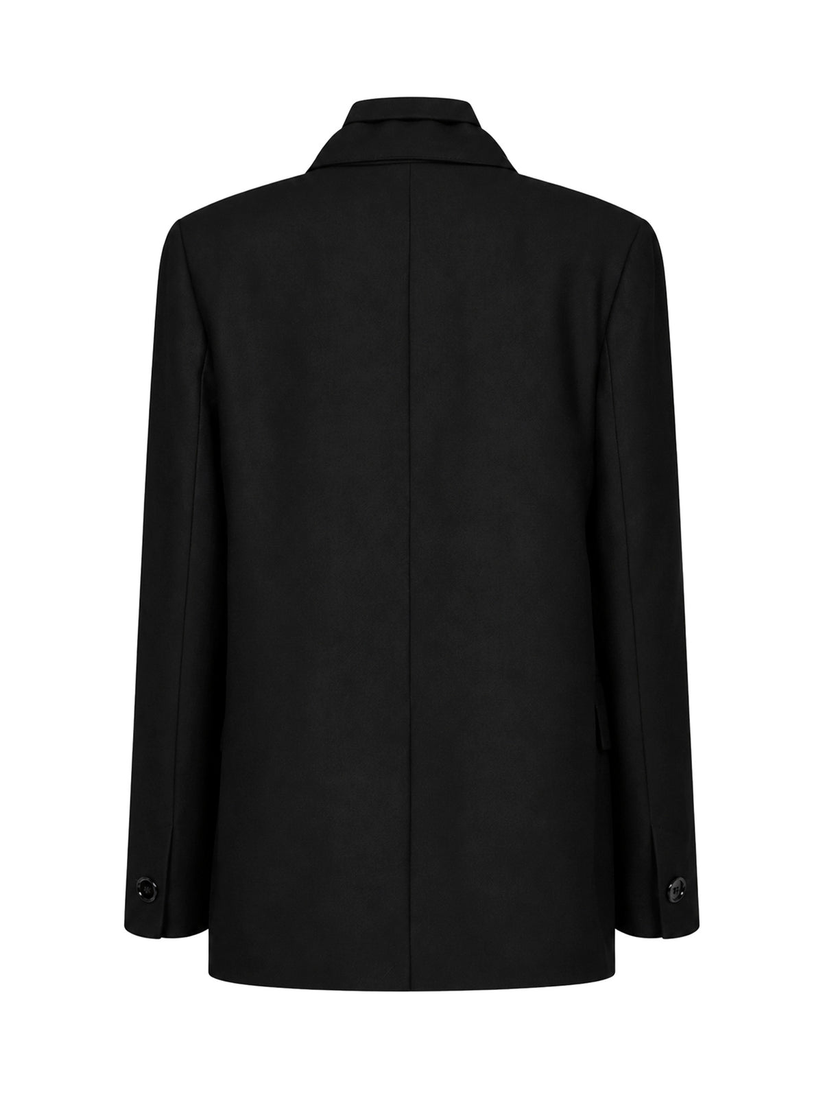 Black flannel blazer with scarf