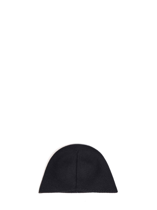 Berretto in maglia di cashmere nero