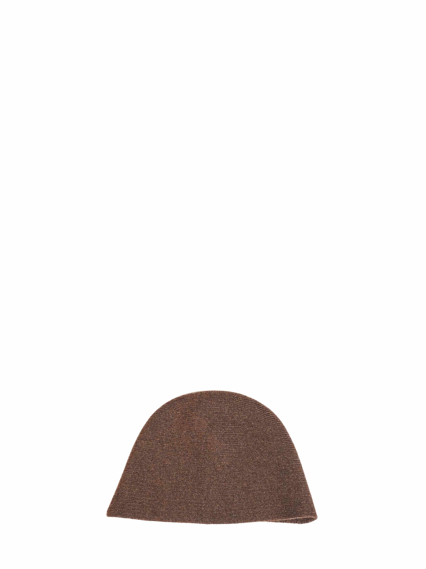 Brown cashmere knit bucket hat