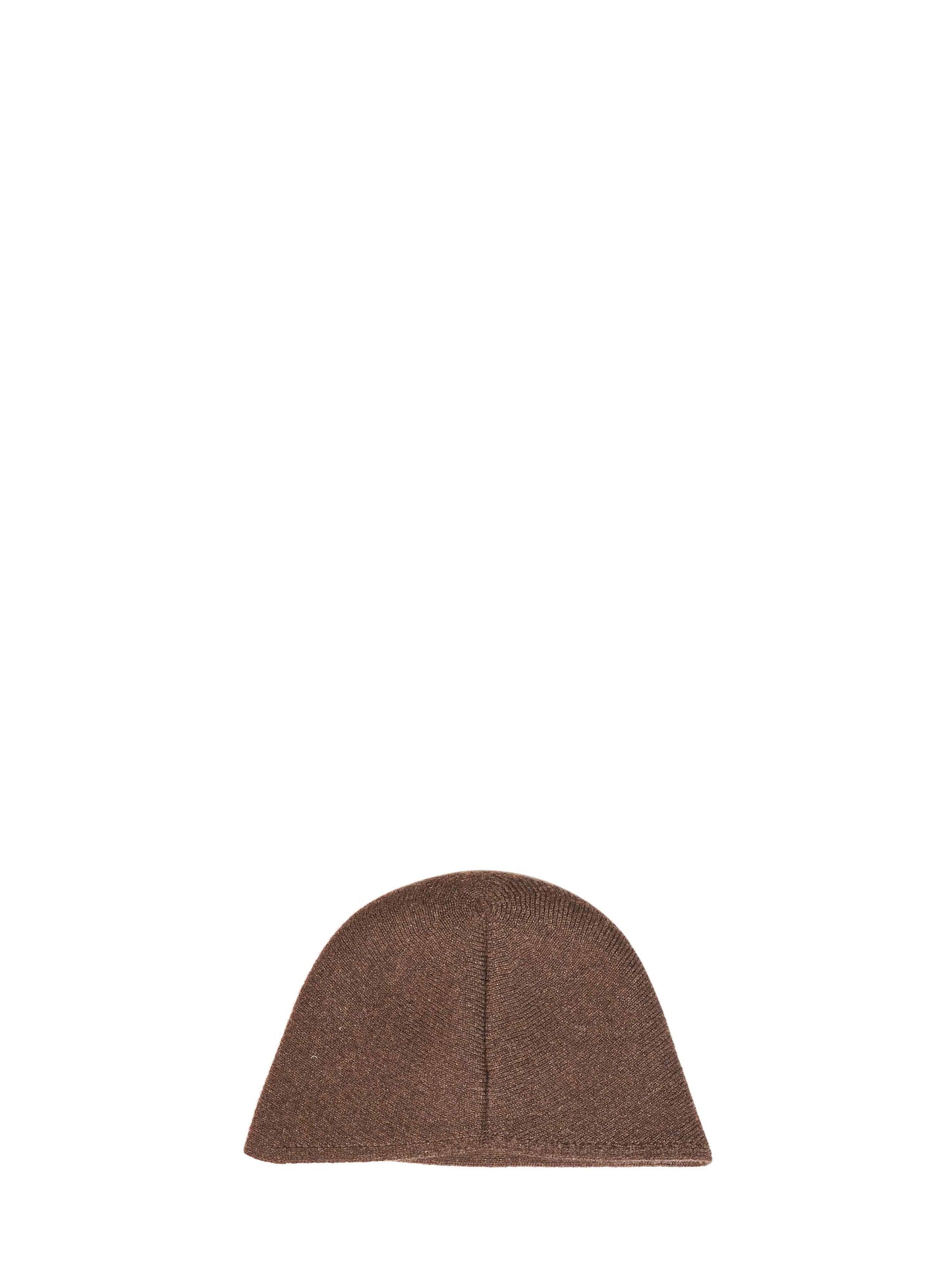 Brown cashmere knit bucket hat