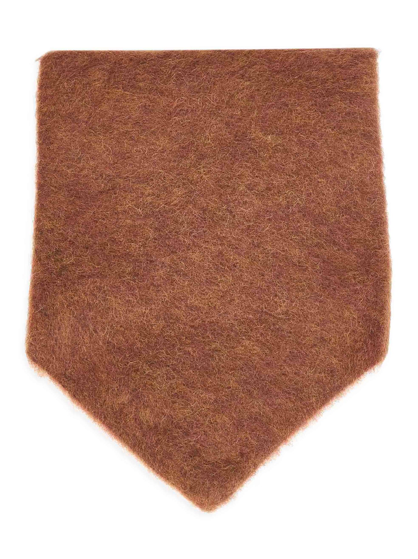 Brown alpaca-blend triangular scarf