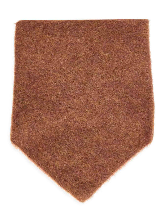 Sciarpa triangolare in misto alpaca marrone