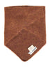 Brown alpaca-blend triangular scarf