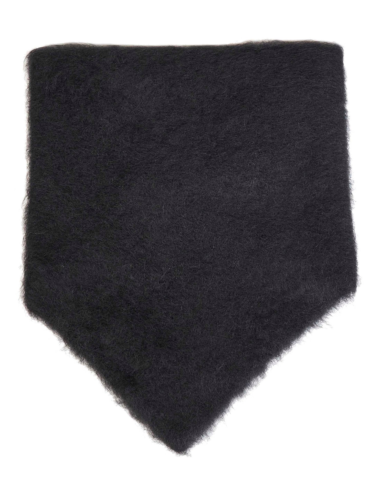 Black alpaca-blend triangular scarf