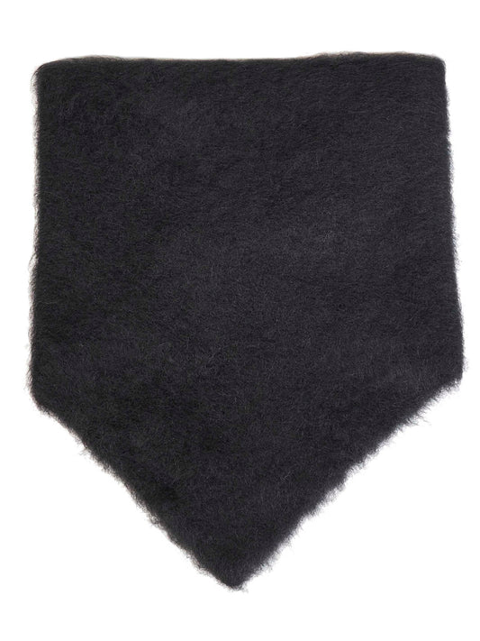 Sciarpa triangolare in misto alpaca nera