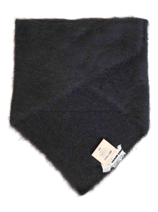 Sciarpa triangolare in misto alpaca nera