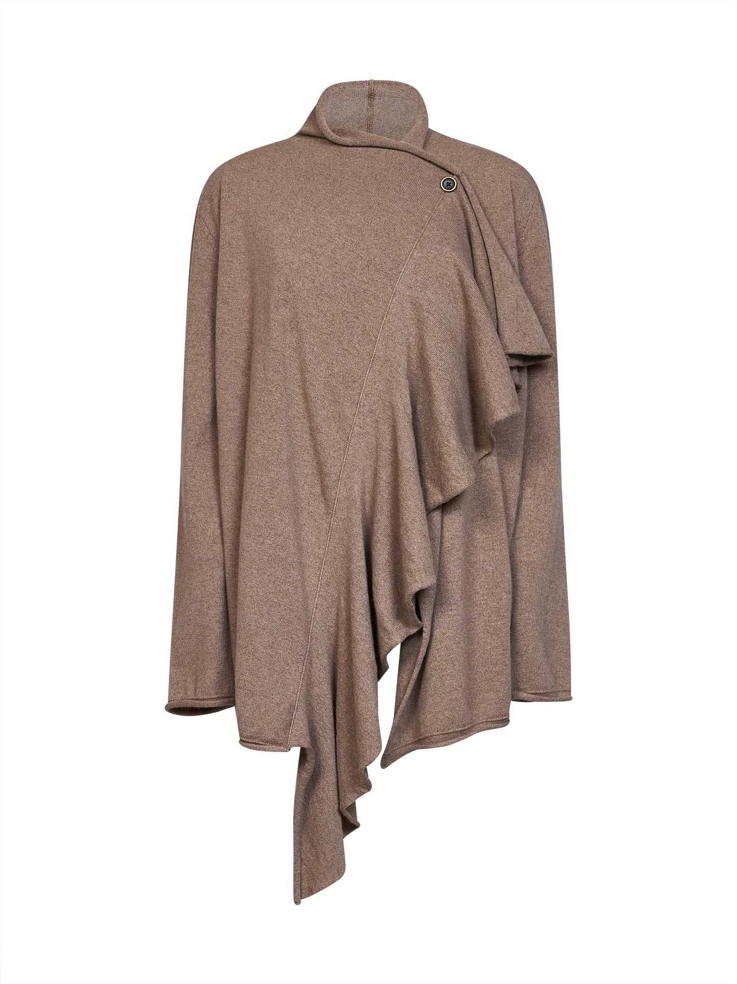 Cardigan Rouges in maglia di cashmere beige