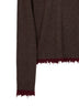 Maglia in cashmere marrone con bordi a contrasto