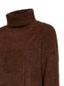 Brown alpaca blend turtleneck sweater
