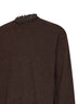 Brown cashmere knit crewneck sweater