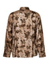 Camicia Tab in moulay floreale beige e marrone