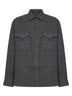 Grey virgin wool Tavis overshirt