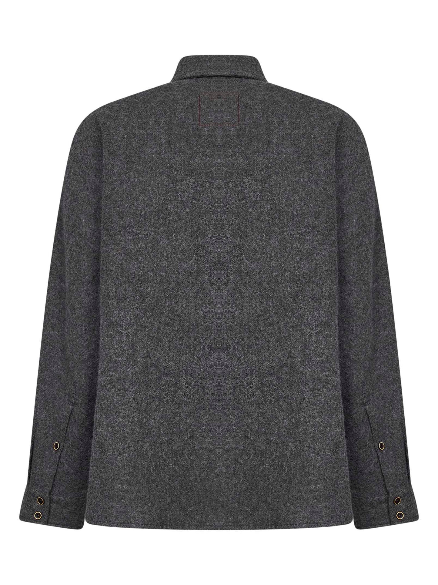 Grey virgin wool Tavis overshirt