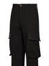 Black and brown wool blend twill Paxton cargo trousers