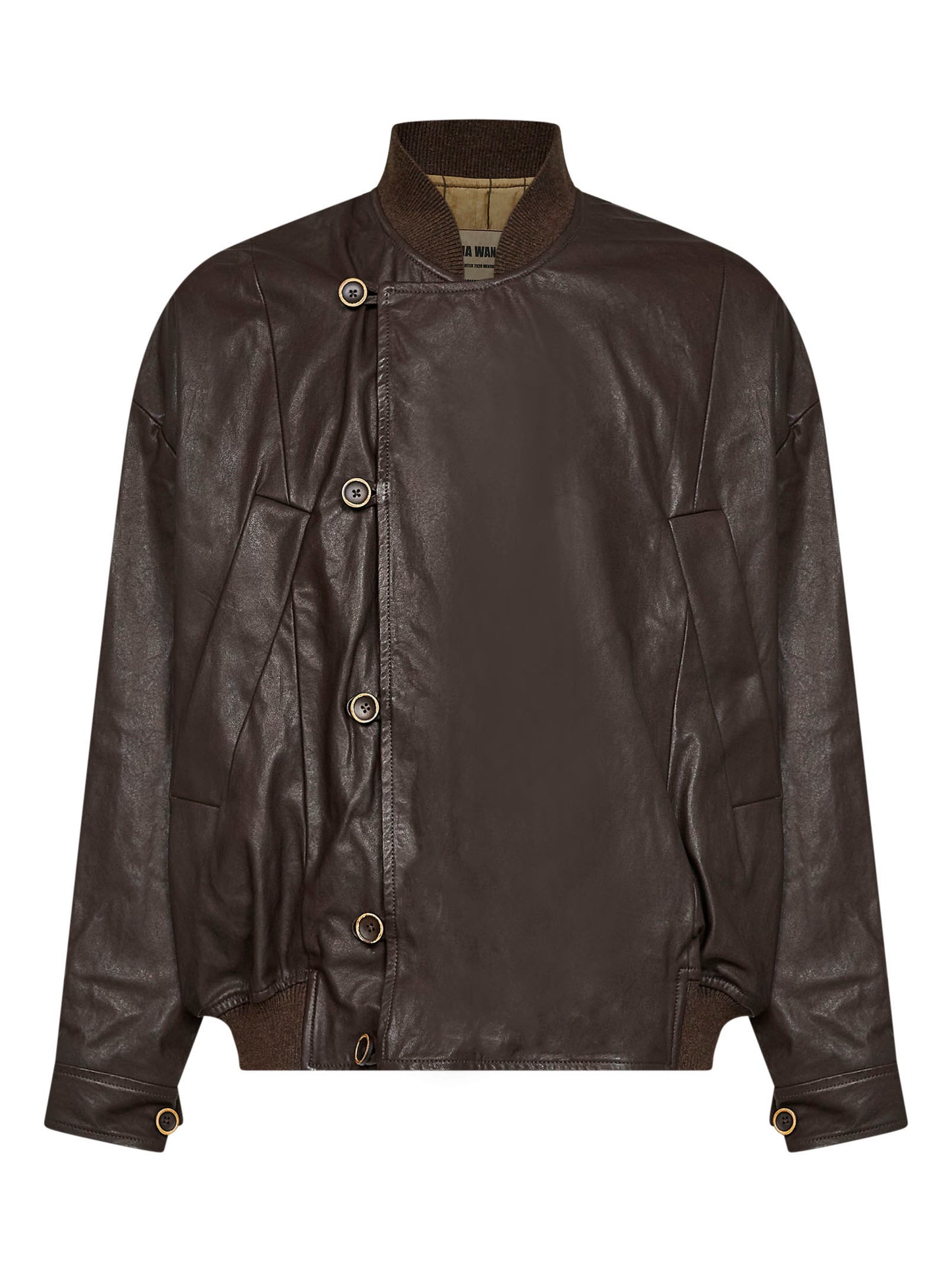 Brown calf leather Jovan bomber jacket
