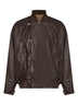 Brown calf leather Jovan bomber jacket