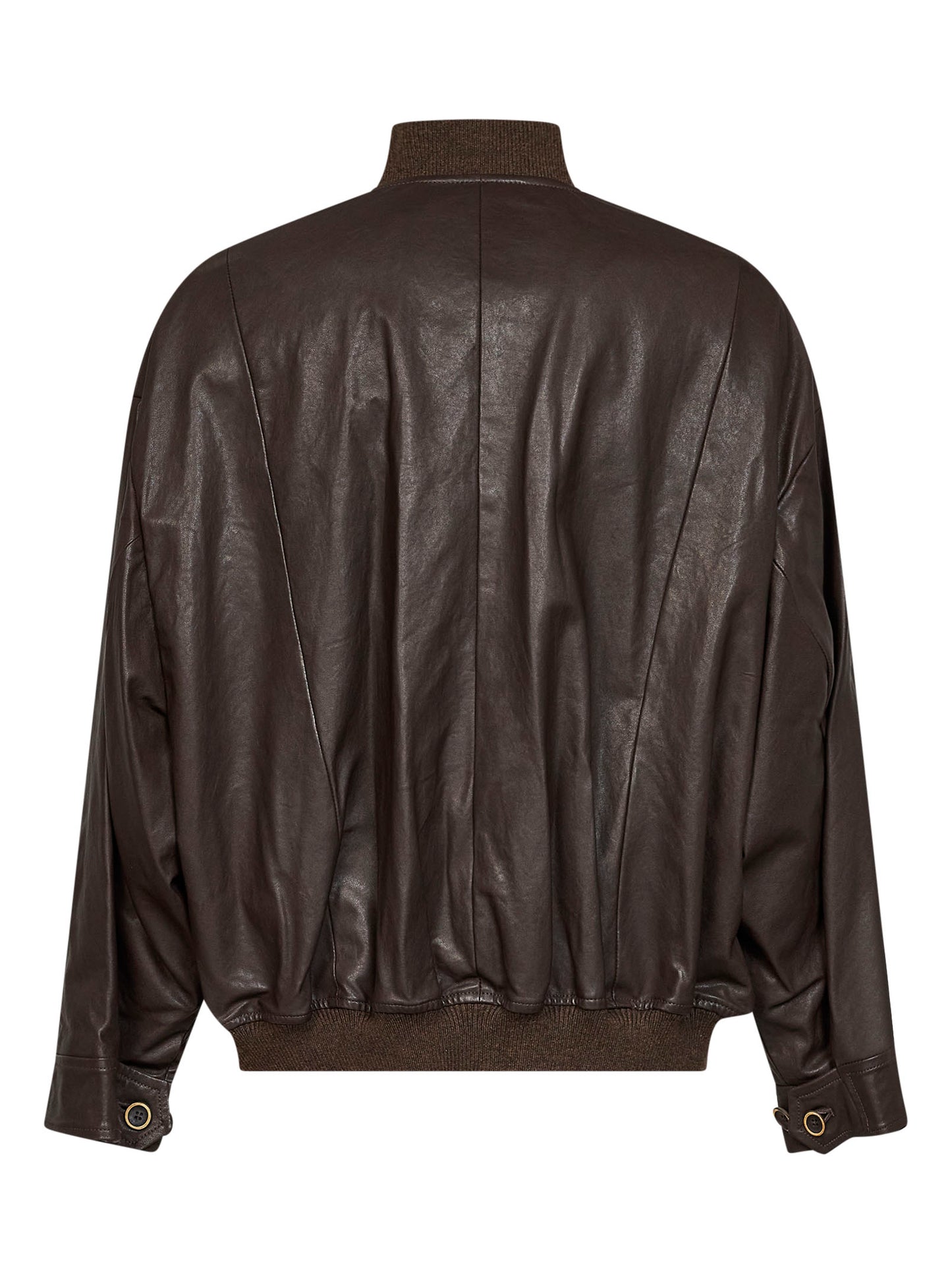 Brown calf leather Jovan bomber jacket