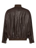 Brown calf leather Jovan bomber jacket