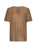 Top drappeggiato Trap in jersey stretch beige