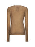 Tan stretch jersey Twisted T-shirt