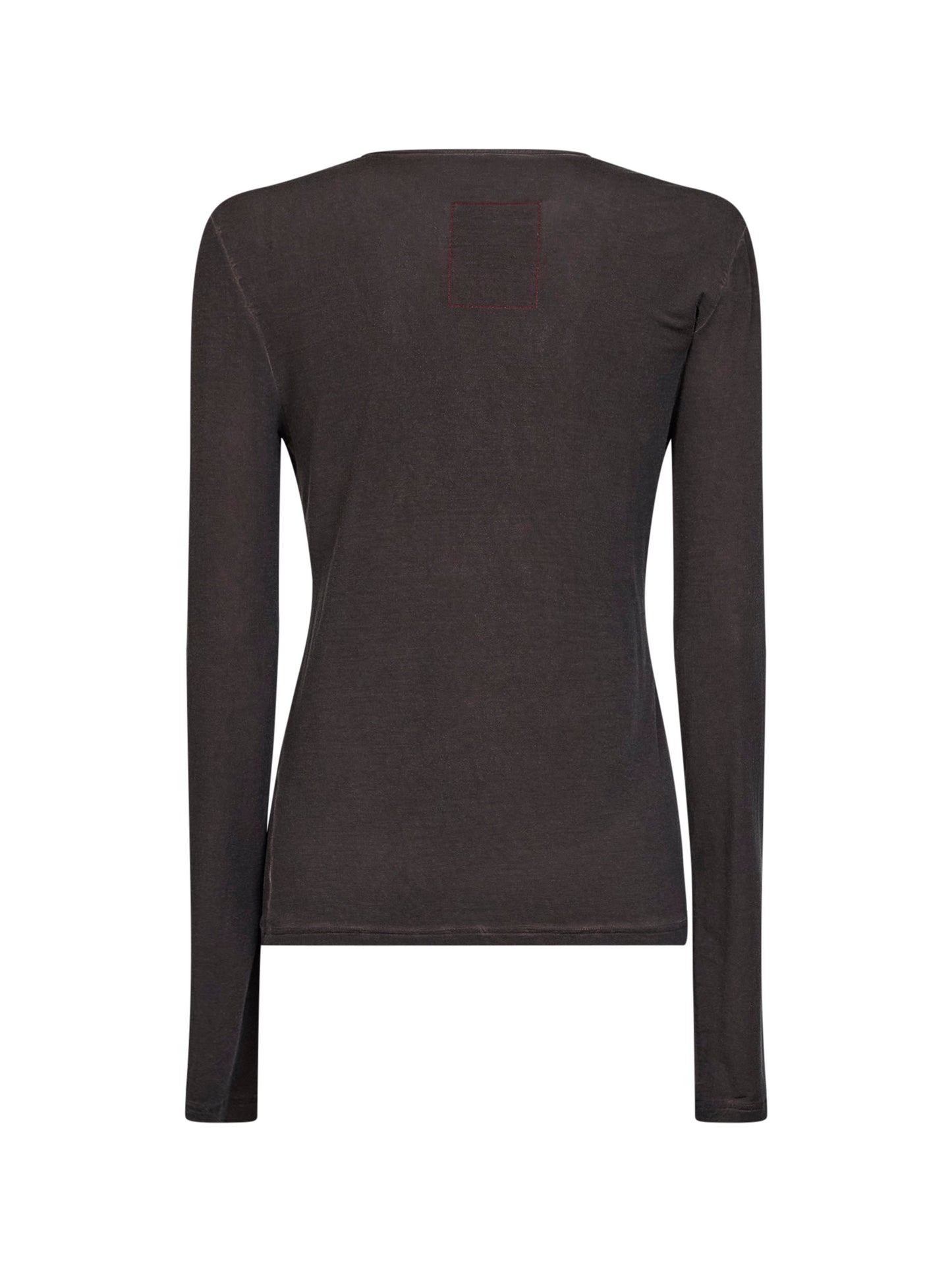 Brown stretch jersey Twisted T-shirt <BR/>