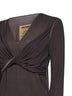 Brown stretch jersey Twisted T-shirt <BR/>