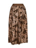 Tan and brown floral moulay Gillian midi skirt