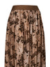 Tan and brown floral moulay Gillian midi skirt