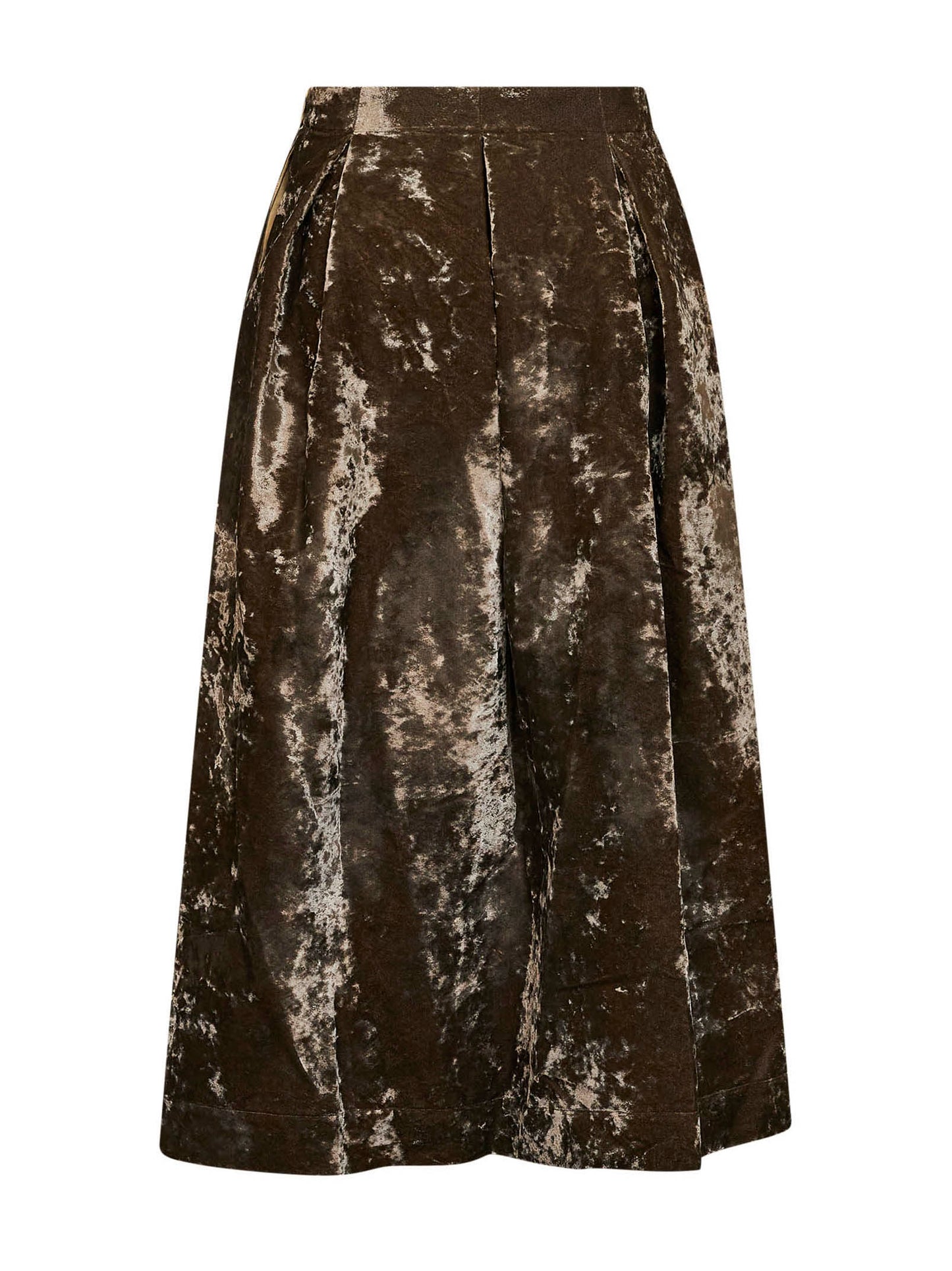 Dark olive velvet Gomes midi skirt