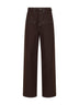 Brown virgin wool-blend Ball trousers