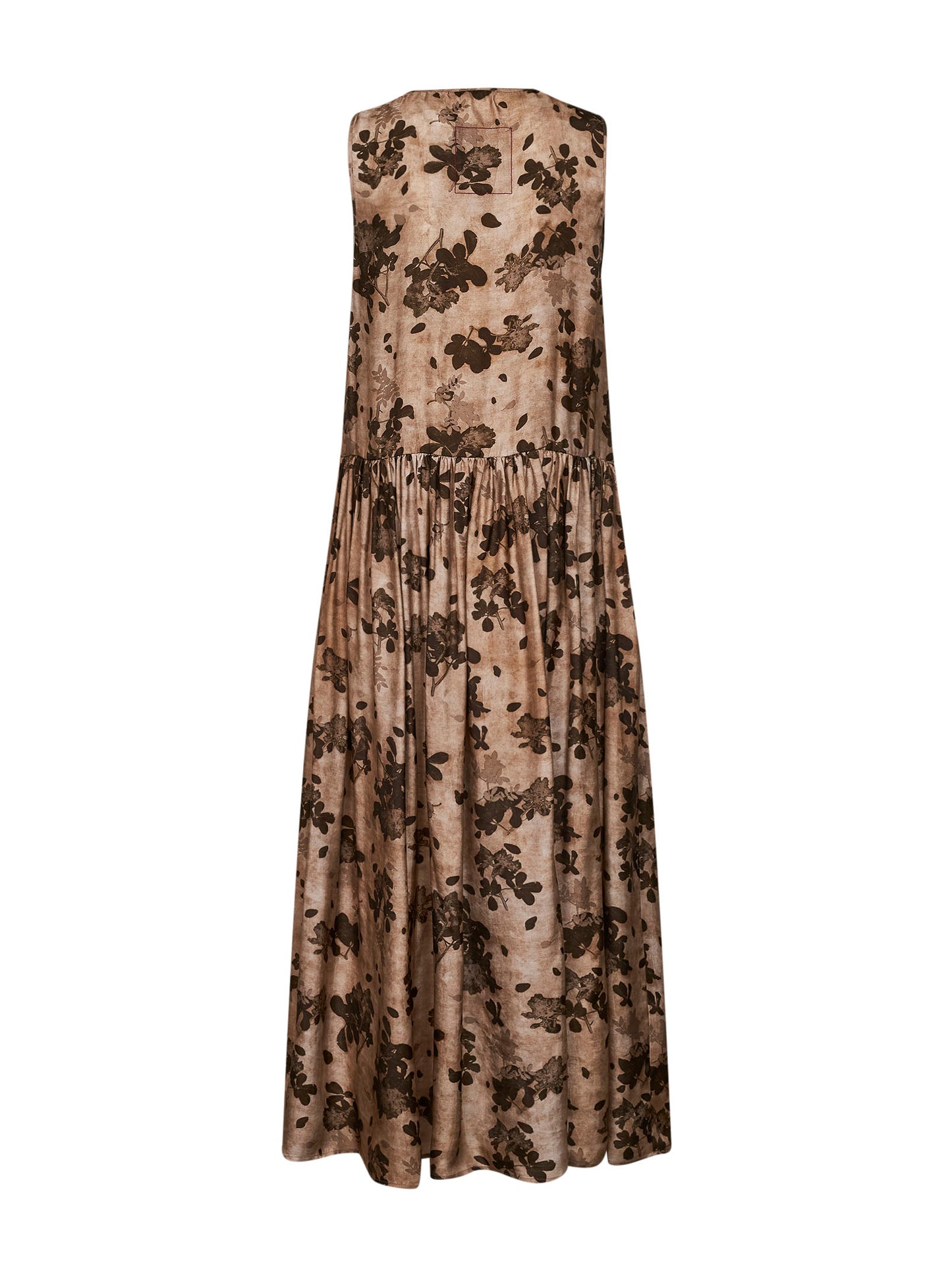 Tan and brown floral moulay Ardal midi dress