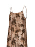 Abito lingerie lungo Anaya in moulay floreale beige e marrone