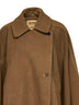 Tan wool blend Kew asymmetric cape-style jacket