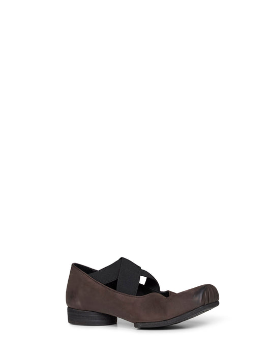 Ballerine in pelle marrone